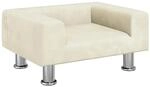 vidaXL Kindersofa Creme 50x40x26,5 cm Samt 3196342