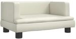 vidaXL Kindersofa Creme 60x40x30 cm Kunstleder 3196325