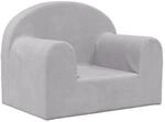 vidaXL Kindersofa Hellgrau Weich Pl&uuml;sch 357005