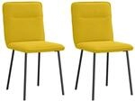vidaXL Esszimmerst&uuml;hle 2 Stk Gelb Samt 4101216