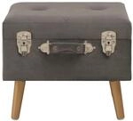 vidaXL Hocker mit Stauraum 40 cm Grau Samt
