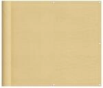 vidaXL Balkon-Sichtschutz Sandfarben 90x1000 cm 100% Polyester-Oxford 4000034