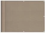 vidaXL Balkon-Sichtschutz Taupe 75x800 cm 100 % Polyester-Oxford 4000236