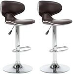 vidaXL Barhocker 2 Stk Braun Kunstleder 323646