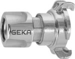 Geka plus-Stecksystem-&Uuml;bergangsst&uuml;ck mit Klaue und Steckbuchse Cr Karte Silber