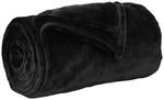 vidaXL &Uuml;berwurfdecke Schwarz 220 x 240 cm Fleece 42016779