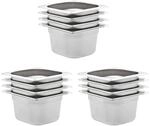 vidaXL Gastronormbeh&auml;lter 12 Stk GN 1/6 100 mm Edelstahl 50907