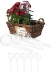 Relaxdays Bew&auml;sserungskugeln PVC Transparent 9er Set 8 cm x 28 cm 250 ml
