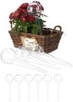 Relaxdays Bew&auml;sserungskugeln 10er Set PVC Transparent 8 cm x 28 cm 30 g