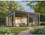 Palmako Holz-Gartenhaus Saga Slide Plus Pultdach Lackiert 582 cm x 420 cm