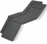 Beautissu Loftlux DC Deckchairauflage 175x45x5cm Graphitgrau 2tlg