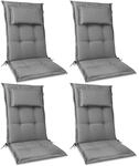 Beautissu HighLux HL Hochlehner 120x52x7cm Hellgrau 4tlg