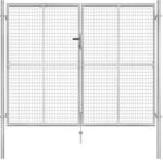 vidaXL Gartentor Verzinkter Stahl 306 x 200 cm Silber 144766
