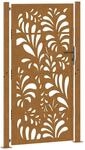 vidaXL Gartentor 105 x 180 cm Verwitterungsstahl Wellendesign 4100977