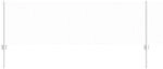 vidaXL Zaun mit Pfosten Silber 0,6 x 100 m Stahl 3337064