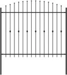 vidaXL Spie&szlig;zaun Schwarz 200 x 200 cm Pulverbeschichteter Stahl 42030089