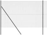 vidaXL Zaunpfosten Grau 50 x 1,5 m 12 x 12 mm Maschen Stahl und PVC 3351890