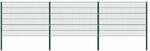 vidaXL Zaunelement mit Pfosten Eisen 522 x 120 cm Gr&uuml;n 278663