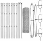 vidaXL Zaunpfosten Silber 25 x 0,5 m 25 mm Netz Stahl 3352943