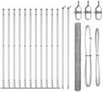 vidaXL Zaunpfosten Silber 25 x 1,6 m 36 mm Mesh Stahl 3353816