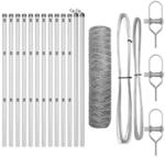 vidaXL Zaunpfosten Silber 25 x 0,6 m 50 mm Maschen Stahl 3352949