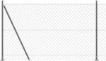 vidaXL Zaunpfosten Grau 25 x 1,4 m 60 x 60 mm Gitter Stahl und PVC 3351279