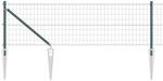 vidaXL Zaun mit Pfosten Gr&uuml;n 0,4 x 50 m Stahl und PVC 3350603