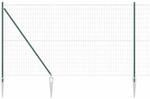 vidaXL Zaun mit Pfosten Gr&uuml;n 1,6 x 10 m Stahl und PVC 3350559