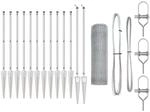vidaXL Zaunpfosten Silber 25 x 0,6 m 13 mm Maschen Stahl 3353368