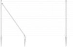 vidaXL Zaun mit Pfosten Silber 1,6 x 10 m Stahl 3350755