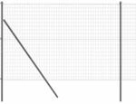 vidaXL Zaun mit Pfosten Grau 1,5 x 10 m Stahl und PVC 3350375