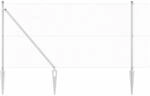 vidaXL Zaunpfosten Silber 25 x 1,4 m 19 x 19 mm Netz Stahl 3351971