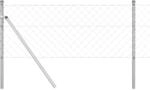 vidaXL Zaunpfosten Silber 10 x 0,4 m 60 x 60 mm Maschen Stahl 3351130