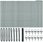 vidaXL Zaunpfosten Gr&uuml;n 100 x 1,2 m 25 mm Netz Stahl und PVC 3352749