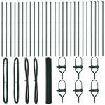 vidaXL Zaunpfosten Gr&uuml;n 50 x 1,2 m 13 mm Gitter Stahl und PVC 3352712