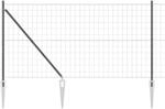 vidaXL Zaun mit Pfosten Grau 1,2 x 25 m Stahl 3350685