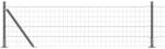 vidaXL Zaun mit Pfosten Grau 0,6 x 50 m Stahl und PVC 3350980