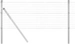 vidaXL Zaun mit Pfosten Silber 0,6 x 25 m Stahl und PVC 3350492