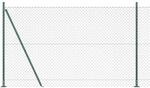 vidaXL Zaunpfosten Gr&uuml;n 10 x 1,5 m 40 x 40 mm Maschen Stahl und PVC 3351232