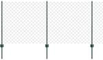 vidaXL Zaun mit Pfosten Gr&uuml;n 1 x 25 m Stahl 3336252