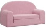 vidaXL Kinder-Schlafsofa 2-Sitzer Rosa Weicher Pl&uuml;sch 357027