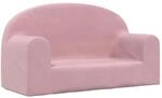 vidaXL Kindersofa 2-Sitzer Rosa Weich Pl&uuml;sch 357015