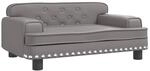 vidaXL Kindersofa Grau 70x45x30 cm Kunstleder 3196303