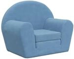 vidaXL Schlafsofa f&uuml;r Kinder Blau Weich Pl&uuml;sch 356996