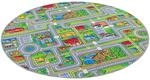 Snapstyle Kinder Spiel Teppich Abenteuerland Bunt Bunt 100cm Rund