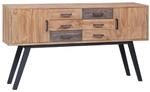 vidaXL Beistellschrank 110x30x75 cm Massivholz Teak 285314