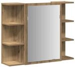 vidaXL Bad-Spiegelschrank Artisan-Eiche 80x20,5x64cm Holzwerkstoff 856037