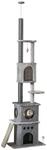 PawHut Kratzbaum Deckenhoch mit Katzenspielzeug 60 x 40 x 225-255 cm