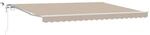 vidaXL Einziehbare Markise Beige 450 x 300 cm Polyester und Metall 3330972