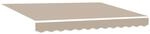 vidaXL Einziehbare Markise Beige 350 x 250 cm Polyester und Stahl 3330343